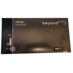 Beyond Safe Black Nitrile Gloves 5mil