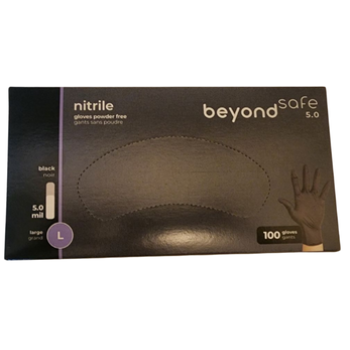 Beyond Safe Black Nitrile Gloves 5mil Beyond Safe Black Nitrile Gloves 5mil