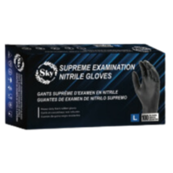 SKY SUPREME Black Examination Nitrile Gloves (5MIL) SKY SUPREME Black Examination Nitrile Gloves (5MIL)