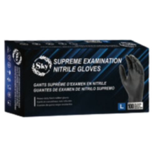 SKY SUPREME Black Examination Nitrile Gloves (5MIL)