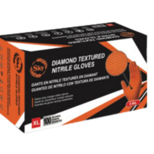SKY MAXGUARD Black Nitrile Gloves (6MIL)