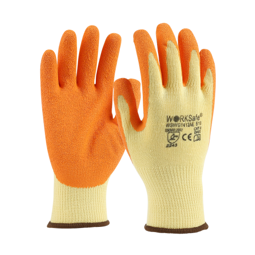Palm-Coated Rubber Gloves with Nitrile Over Dip